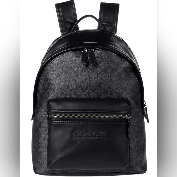 COACH Signature Charter Backpack, Charcoal - Picture 1 of 11